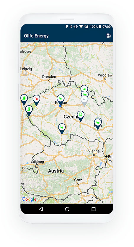 Mobilní aplikace OlifeEnergy